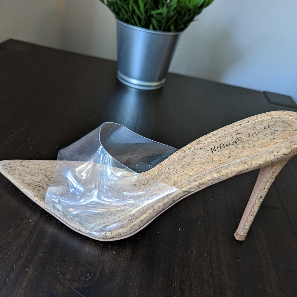 Cape Robbin Nude Slip on Heel Size 10